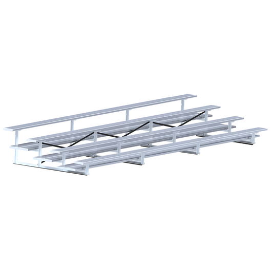 Jaypro Bleacher – 21' (3 Row, Double Foot Plank) | All-Aluminum Seating for Outdoor and Indoor Sports Events – BLDP-421AL
