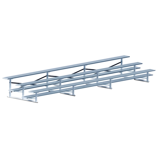 Jaypro Bleacher – 21' (3 Row, Single Foot Plank) | Standard Outdoor Steel-Framed Bleacher for Fields and Parks – BLCH-321