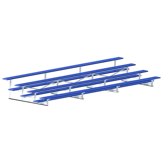Jaypro Bleacher – 21' (4 Row, Single Foot Plank) – All-Aluminum Powder-Coated Outdoor Seating | Model: BLCH-421ALPC