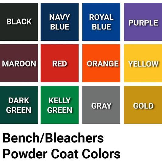 Jaypro Bleacher – 15' (3 Row, Double Foot Plank) – All-Aluminum Powder-Coated Outdoor Seating | Model: BLDP-3ALPC