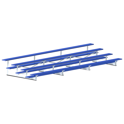 Jaypro Bleacher – 21' (4 Row, Single Foot Plank) – Powder-Coated Outdoor Aluminum Seating | Model: BLCH-421PC