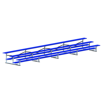 Jaypro Bleacher – 15' (4 Row, Double Foot Plank) – All-Aluminum Powder-Coated Outdoor Seating | Model: BLDP-4ALPC