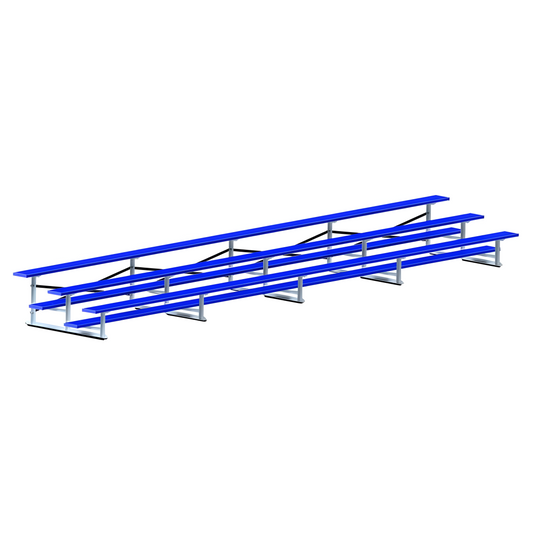 Jaypro Bleacher – 15' (4 Row, Double Foot Plank) – All-Aluminum Powder-Coated Outdoor Seating | Model: BLDP-4ALPC