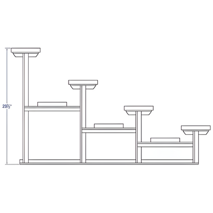 Jaypro Bleacher – 27' (4 Row, Single Foot Plank) | Standard Outdoor Bleacher for Large-Capacity Seating – BLCH-427