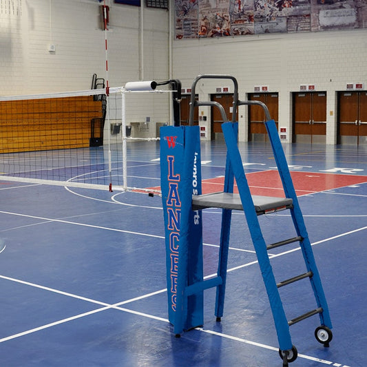 Jaypro Carbon Ultralite Volleyball Deluxe Package – 3" Floor Sleeve | Lightweight Carbon Posts with Net, Pads & Antennas – PVB-95PKGDX