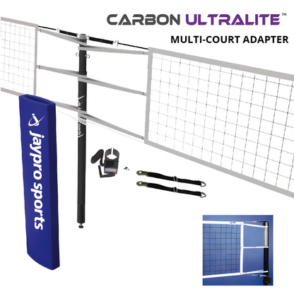 Jaypro Carbon Ultralite Volleyball Center Upright System – 3" Floor Sleeve | Model: PVBC-950
