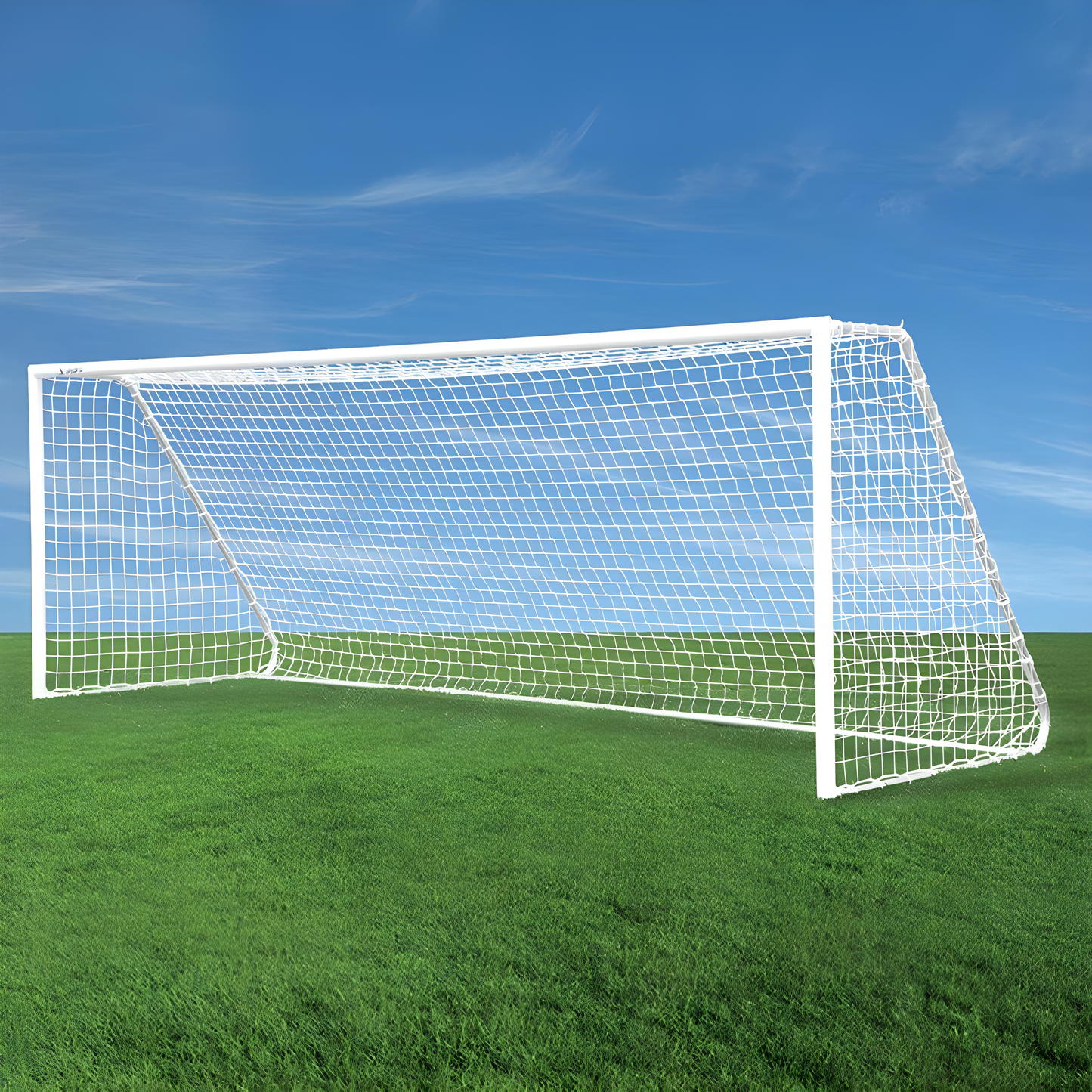 Jaypro Classic Club Round Soccer Goals (7'H x 21'W) | All-Aluminum Durable Match Goals for Club & Training Fields (CC21S)