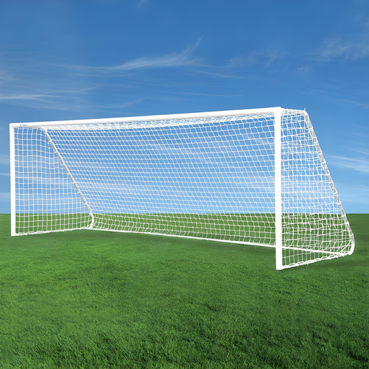 Jaypro Classic Club Round Soccer Goals (7'H x 21'W) | All-Aluminum Durable Match Goals for Club & Training Fields (CC21S)