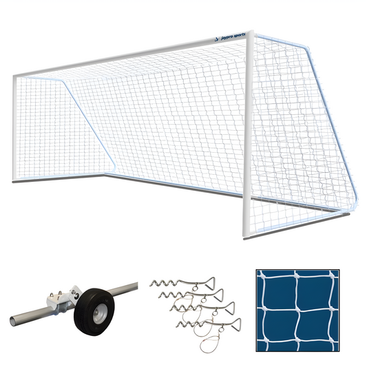 Jaypro Classic Square Soccer Goal Package | Regulation Match-Ready Set (SGP-760PKG)