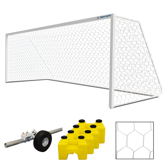 Jaypro Classic Square Soccer Goal Deluxe Package | Official Match Set (SGP-760PKGDX)