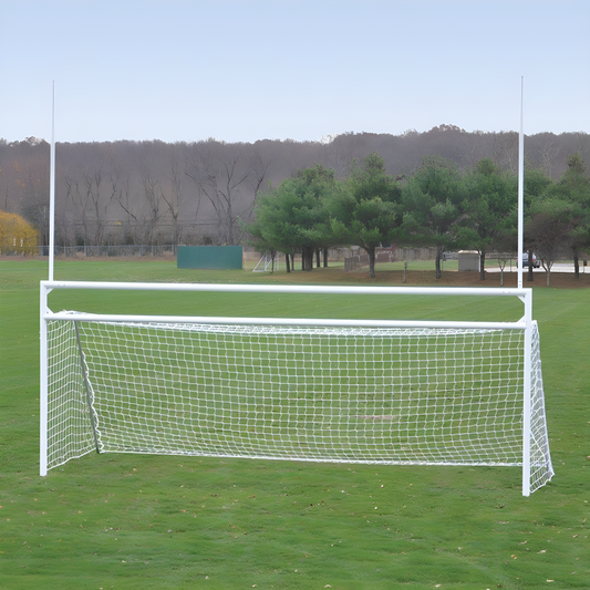 Jaypro Deluxe Soccer/Football Goals – Official Size with Standard Backstays | Durable Aluminum Frame for Competitive Play – FBSC-240