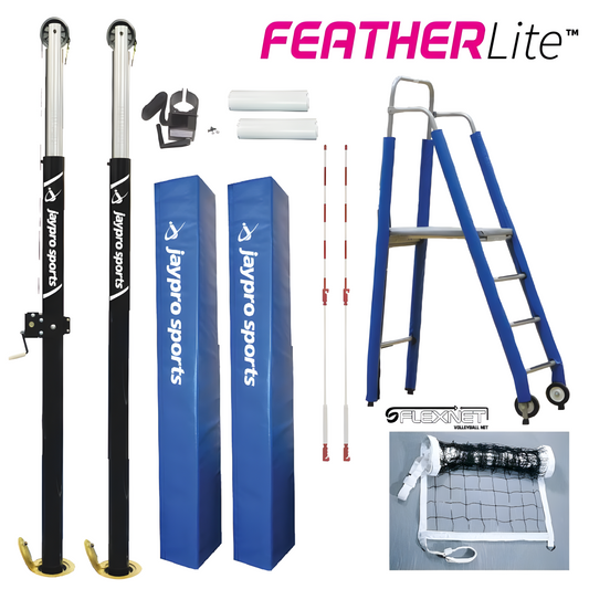 Jaypro FeatherLite Volleyball System Package – 3-1/2" Floor Sleeve | Lightweight, Competitive-Grade Equipment – PVB-5PKG