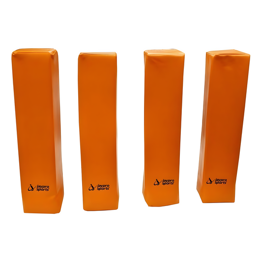 Jaypro Football Field Markers – Free Standing Pylons (Set of 4, Orange) | Weighted, Weatherproof End Zone Markers – FBPYLN