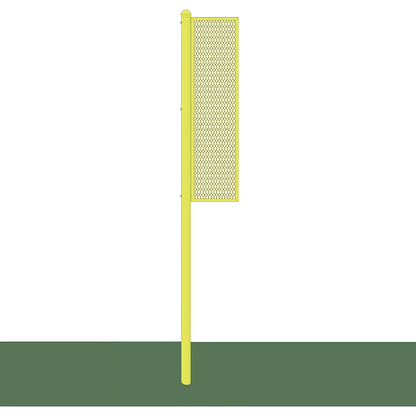 Jaypro Foul Poles – Collegiate (Surface Mount) (12') – Yellow | Durable, High-Visibility Field Markers (BBSBFP-12SM)