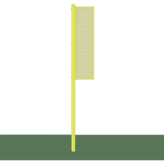 Jaypro Foul Poles – Collegiate (Surface Mount) (12') – Yellow | Durable, High-Visibility Field Markers (BBSBFP-12SM)