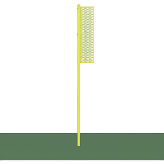 Jaypro Foul Poles – Collegiate Surface Mount (15') – Yellow | Heavy-Duty, High-Visibility Baseball Field Poles (BBSBFP-15SM)