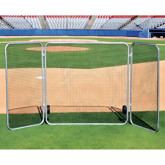 Jaypro Fungo Screen with Wings – Big League Series | Pro-Level 7′ × 7′ Fold-Out Protection (BLFSW)
