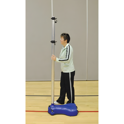 Jaypro GymGlide Recreational Game Package | All-in-One Portable Volleyball & Badminton System for School & Rec Use (GGS-100PKG)