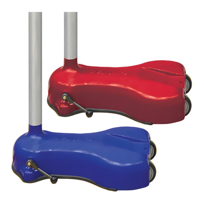 Jaypro GymGlide Recreational Game Package | All-in-One Portable Volleyball & Badminton System for School & Rec Use (GGS-100PKG)