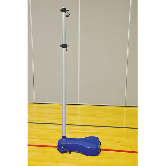 Jaypro GymGlide Recreational Game Package | All-in-One Portable Volleyball & Badminton System for School & Rec Use (GGS-100PKG)