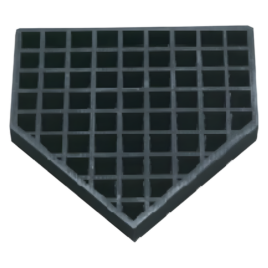 Jaypro Home Plate – Bury-All Rubber Design | In-Ground, Heavy-Duty Baseball & Softball Plate for Long-Term Field Use (HP-100)