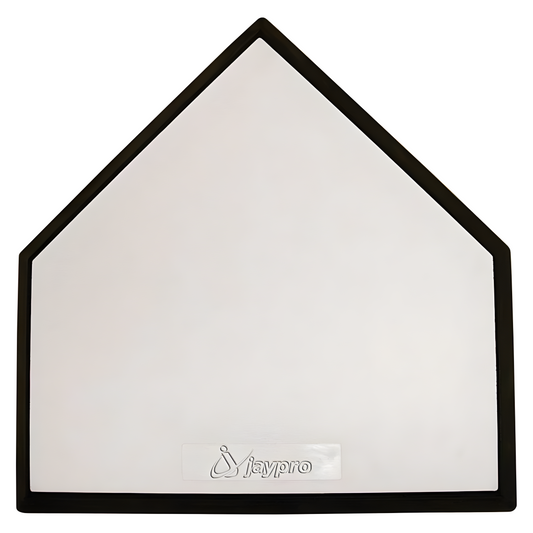 Jaypro Home Plate – Major League (5 Zinc-Plated Spikes) | Pro-Level Rubber Plate for Baseball Fields (HP-250)