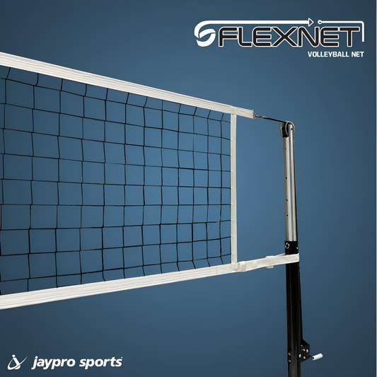 Jaypro Hybrid Steel Volleyball Uprights | Durable, Adjustable Net System for Competitive Play