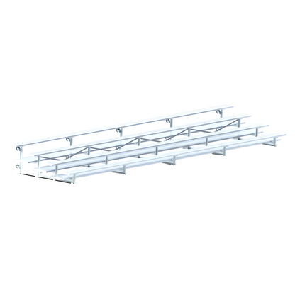 Jaypro Indoor Bleacher – 27' (4 Row, Double Foot Plank) Tip & Roll System | Model: BLDP-427TRG
