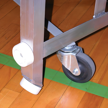 Jaypro Indoor Bleacher – 27' (4 Row, Single Foot Plank) Tip & Roll System | Model: BLCH-427TRG