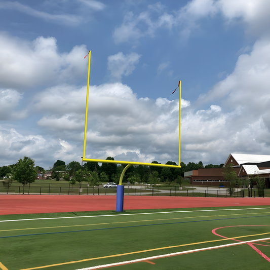 Jaypro Max-1 Football Goal Posts – 20' Uprights, 8' Offset | Semi-Permanent, Long-Term Field Goals for High School Play (Max-1-20SP)