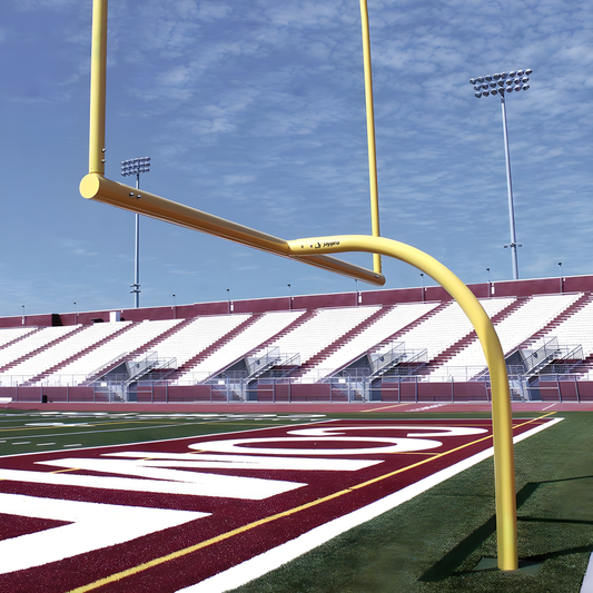 Jaypro Max-1 Football Goal Posts – 30' Uprights, 8' Offset | Pro-Style Design with Ground-Leveling Plate for Perfect Installation
