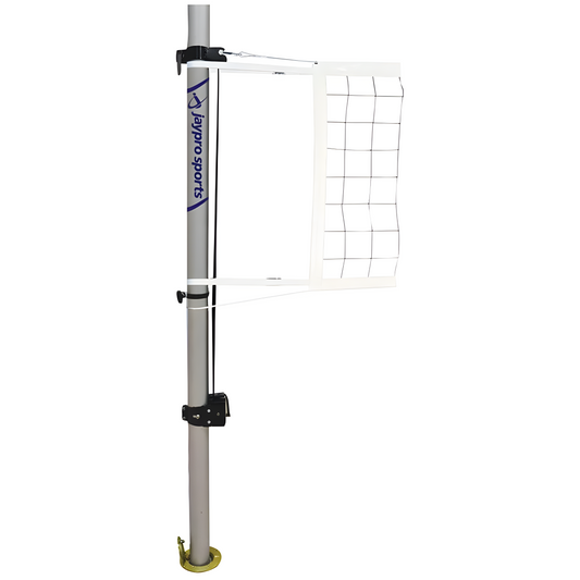 Jaypro Multi-Sport Net System | Adjustable Steel Uprights for Volleyball, Badminton & Tennis