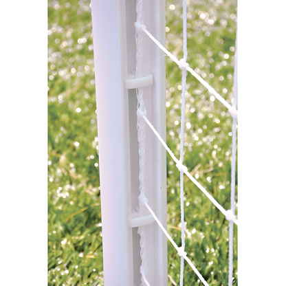 Jaypro Nova Club Round Soccer Goals (4-1/2'H x 9'W) | Youth Aluminum Soccer Goal with Safe Rounded Frame (RCG-9S)