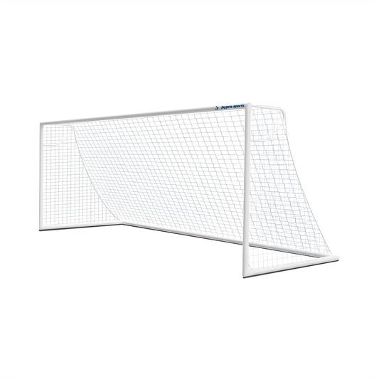 Jaypro Classic Club Round Soccer Goals | 6.5' x 18.5' Durable Aluminum Youth Goals with Net & Anchors (CC18S)