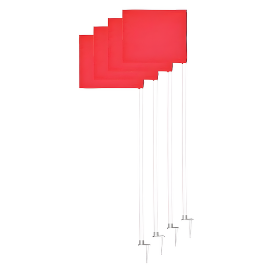 Jaypro Official Size Corner Flags – Set of 4 | Flexible, Weather-Resistant Markers for Soccer Field Boundaries