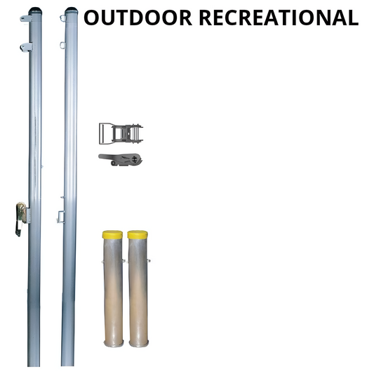 Jaypro Outdoor Recreational Volleyball Uprights | Heavy‑Duty Portable Post System with Anchors (OS‑350)