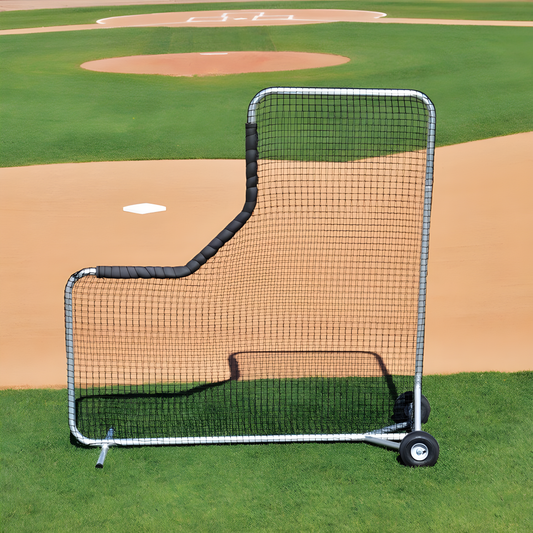 Jaypro Pitcher's L-Screen – Big League Series (8' x 8') | Heavy-Duty Protective Screen for Baseball & Softball Practice – BLPS-84