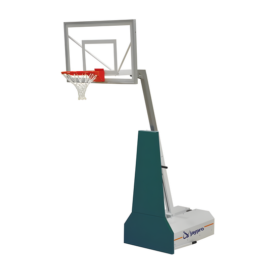 Jaypro portable basketball hoop with adjustable height and sturdy base for outdoor play