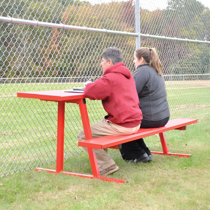 Jaypro Outdoor Scorer Table with Bench – 7.5 Ft, Portable & Powder Coated | Durable Fieldside Seating – ST75PC