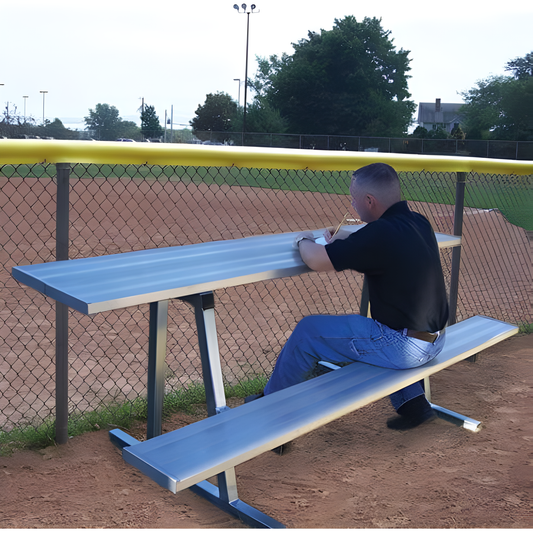 Jaypro Scorer Table (Outdoor) with Bench - 7-1/2' - Portable | Durable Sideline Seating & Scoring Solution (ST75)