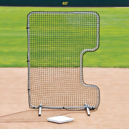 Jaypro Softball "C" Shape Screen – Classic (7' x 5') | Durable Field Protection for Pitchers & Coaches (CFSPC)