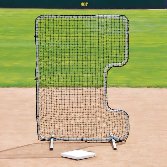 Jaypro Softball "C" Shape Screen – Classic (7' x 5') | Durable Field Protection for Pitchers & Coaches (CFSPC)