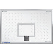 Jaypro clear rectangular basketball backboard with mounting hardware and target square