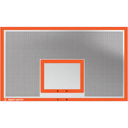 Jaypro basketball backboard with orange border and clear center panel for hoop mounting