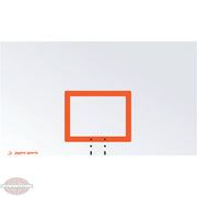 Jaypro orange basketball backboard frame without glass or net on white background
