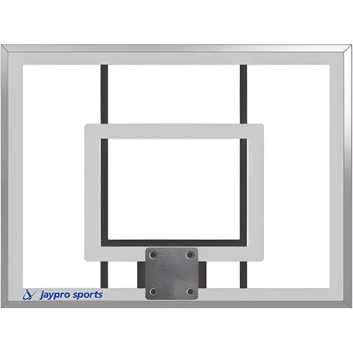 Jaypro sports clear acrylic basketball backboard with metal frame and mounting bracket