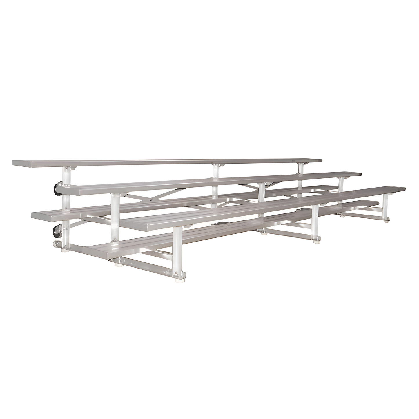 Jaypro Sports Bleacher - 3 Row - Tip & Roll, Single Foot Plank - 15' L (BLCH-3TRG)