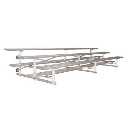 Jaypro Sports Bleacher - 3 Row - Tip & Roll, Single Foot Plank - 15' L (BLCH-3TRG)