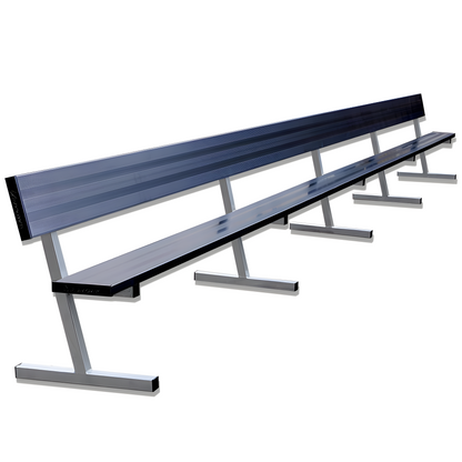 Jaypro Sports Outdoor Player Benches - Portable - Aluminum Team Bench with Seat Back- 27', Powder Coated (PB-90PC)