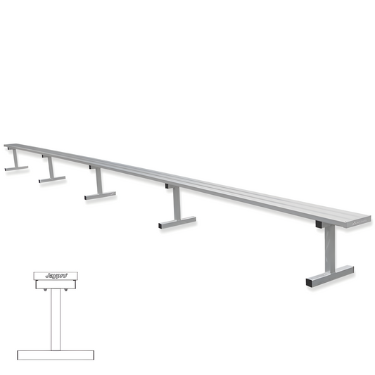 Jaypro Sports Outdoor Player Benches - Portable - Aluminum Team Bench - 27' (PB-95)